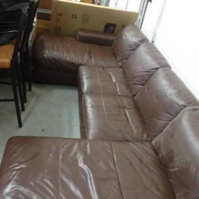 3 Piece brown sectional.