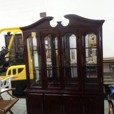 2 Piece Wooden china cabinet.