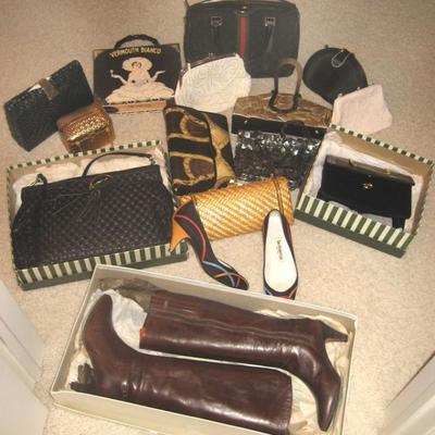 Examples of purses, heels made in Italy