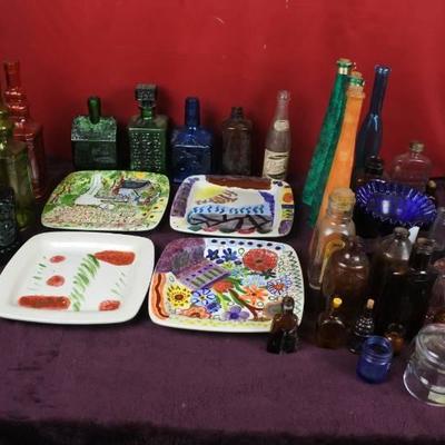 Lot of Colorful Vintage Glass