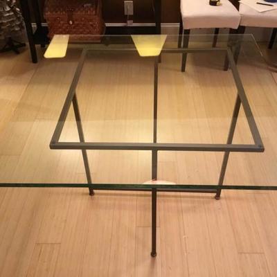 Glass & Metal Dining Table