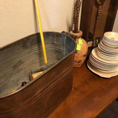 Antique Copper Wash Tub, Vintage Toy 