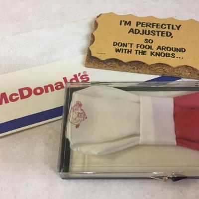 Vintage McDonald Cap, Vintage Razerback Bow Tie