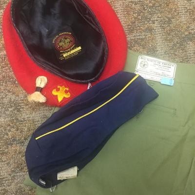 Vintage Boy Scout, shorts, hats, patches, 