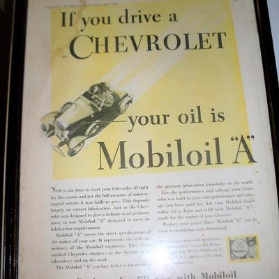CHEVROLET AND MOBIL OIL AD