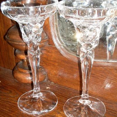 CRYSTAL CANDLE HOLDERS