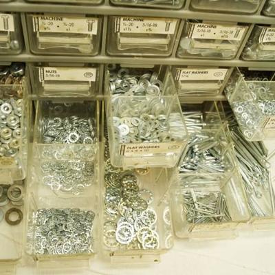Hardware Storage Unit - FULL of nuts and bolts - v ..
