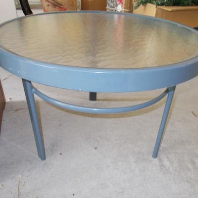 Glass table $22
