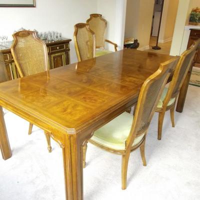 Heritage dining table and 6 chairs $,1790
table $895
side chairs $149 each 4 available
armchairs $159 each 2 available
Heritage sever...