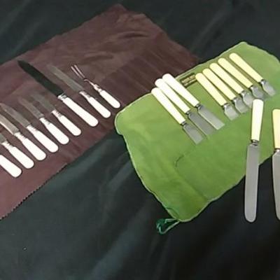 Mother of Pearl & Celluloid Knife Sets