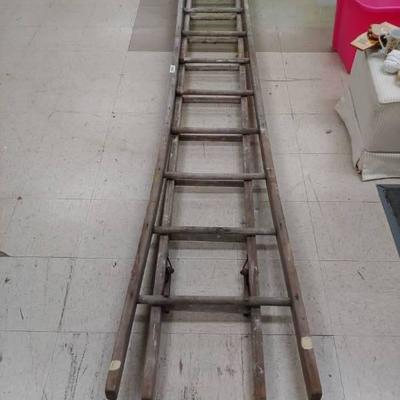 Antique Wood Extension Ladder