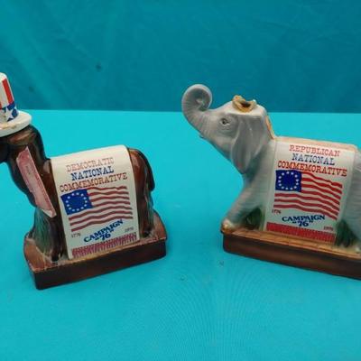 Republican and Democratic Commemorative Decanters