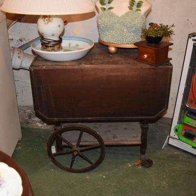 Antique Cart/Drop Leaf Table