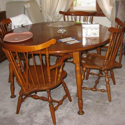 Vermont maple dining room table  BUY IT NOW  $ 125.00                                                       4 Bent & Bros maple Windsor...