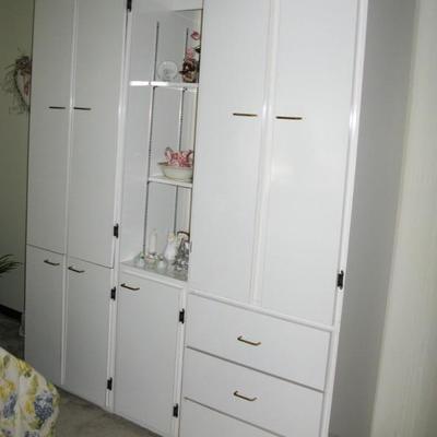 white Formica storage unit  BUY IT NOW $ 195.00