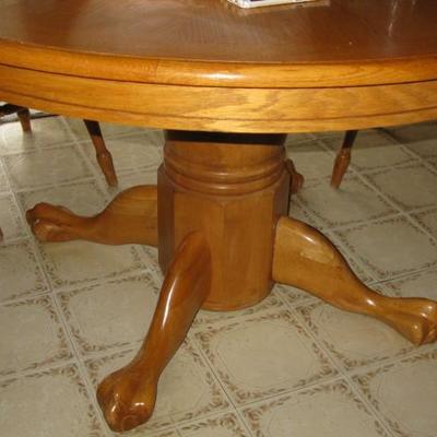 claw foot oak kitchen table and chairs   BUY IT NOW  # 225.00