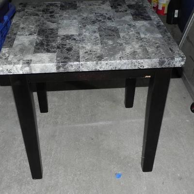 Faux marble end table