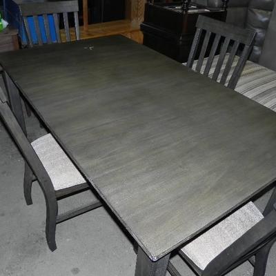 Gorgeous grey wood table w  4 chairs