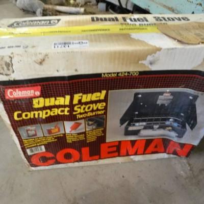 Coleman dual fuel compact stove two burner.