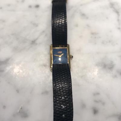 Cartier Tank Watch with Lapis Face