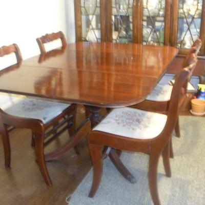 dining table with four chairs