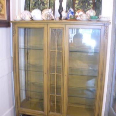 painted curio cabinet from the 30's