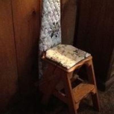 Convertible ironing board/step stool