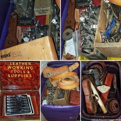 Leather working tools and supplies