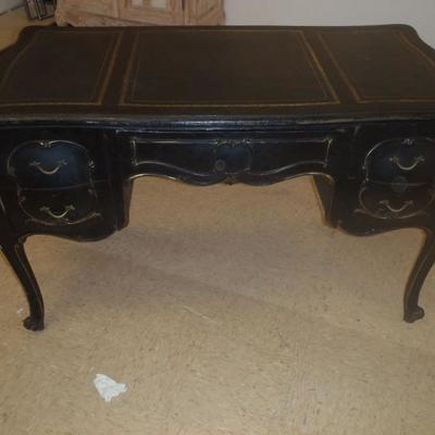 Louis 14 Country French leather top partners desk