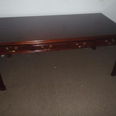 Partners mahogany Library table, straight Leg CHippendale 