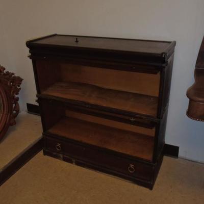 2 section c1900 stack bookcase