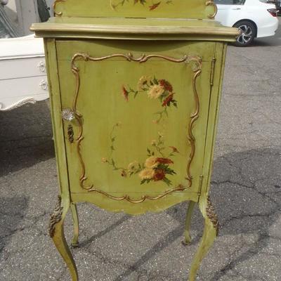 Stunning original paint French style music cabinet