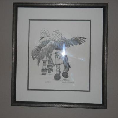 native American litho signed and numbered