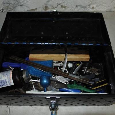 Metallic Blue and Black Toolbox- contents included