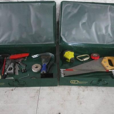 2 Green Tool Boxes including contents