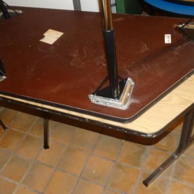 2 trapezoid tables