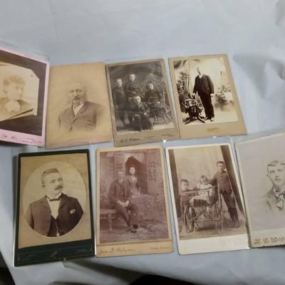 Lot of 8 Kansas Cabinet Cards from the 1880's