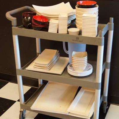 Dishes and Contents of Cart