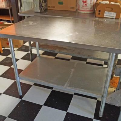 4 Foot Stainless Restaurant Table.
