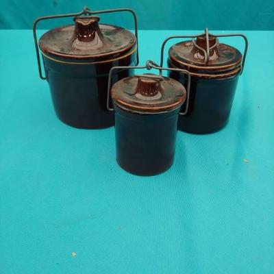 Small Pottery Canisters