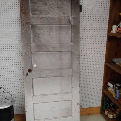 Antique 5 Panel Wood Door