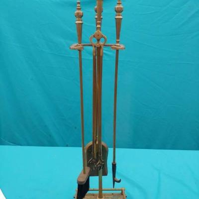 Brass Fireplace Tool Set