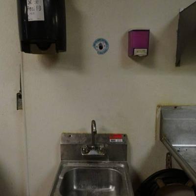 Hand Washing Sink, Soap and Towel Dispenser