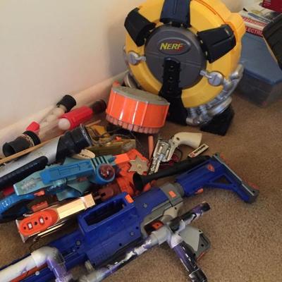Assorted NERF guns.