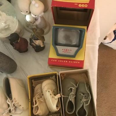 Baby Shoes and Slide Viewer.
