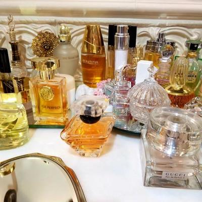 Collection of perfume bottles