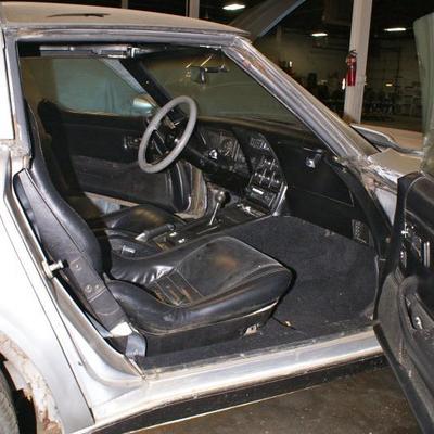 Passenger Side Interior View of 1980 Chevrolet Corvette T-Top. 