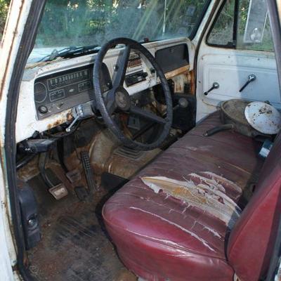 Interior View of 1965 Chevrolet 1-Ton Pickup Truck;