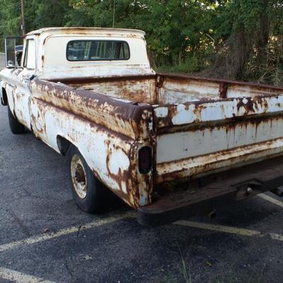 Rear View of 1965 Chevrolet 1-Ton Pickup Truck;