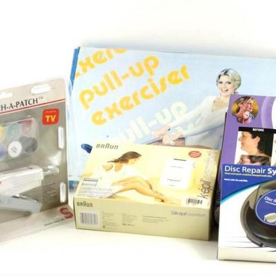 Mixed Lot incl Pull-up Exerciser, Neckline Slimmer, Disc Repair System, Etc
